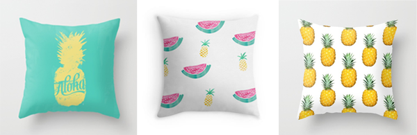 pineapple and watermeon cushions