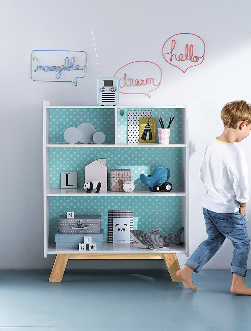 floating shelves childrens room