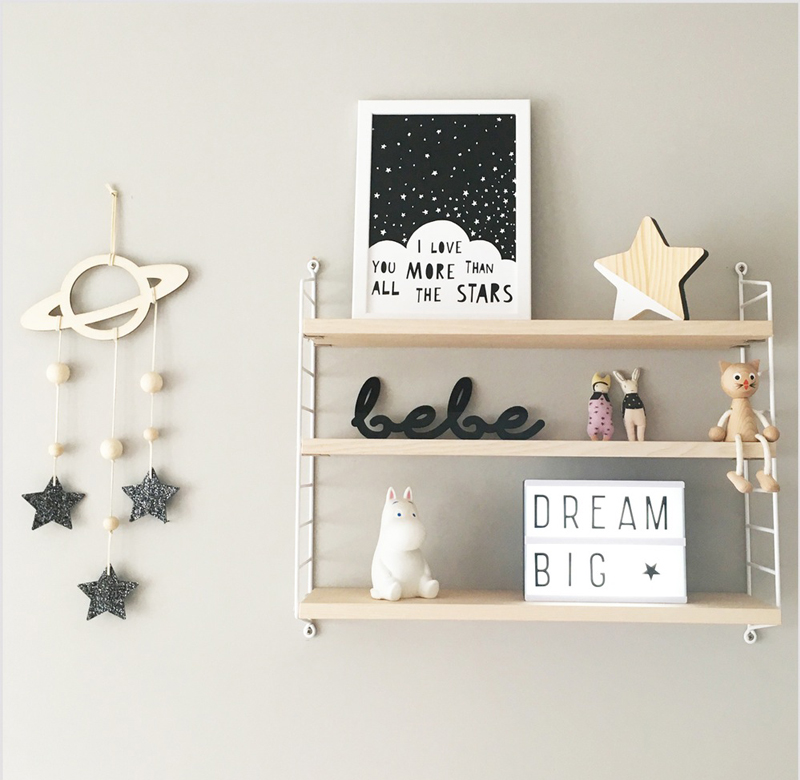 wall shelves for children's bedrooms