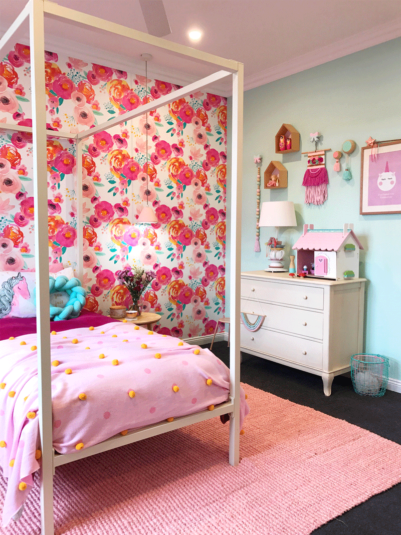 April's Colourful and Floral Girl's Room - by Kids Interiors
