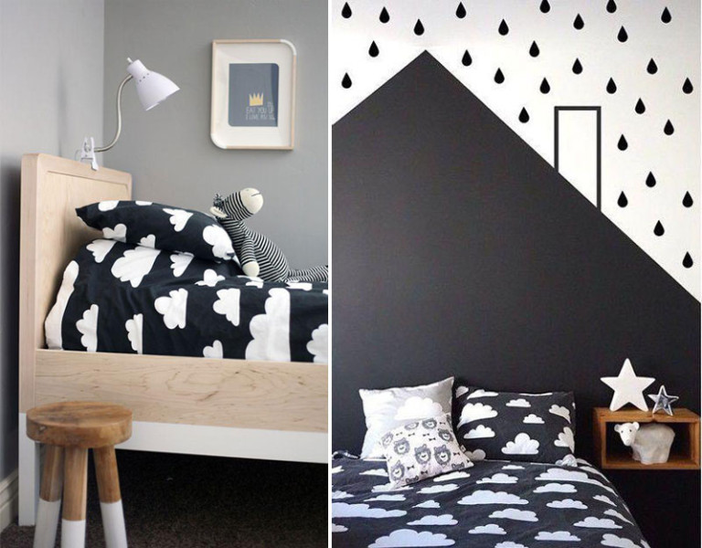 Clouds in Kids Rooms - wallpaper, cushions, lamps, mobiles..