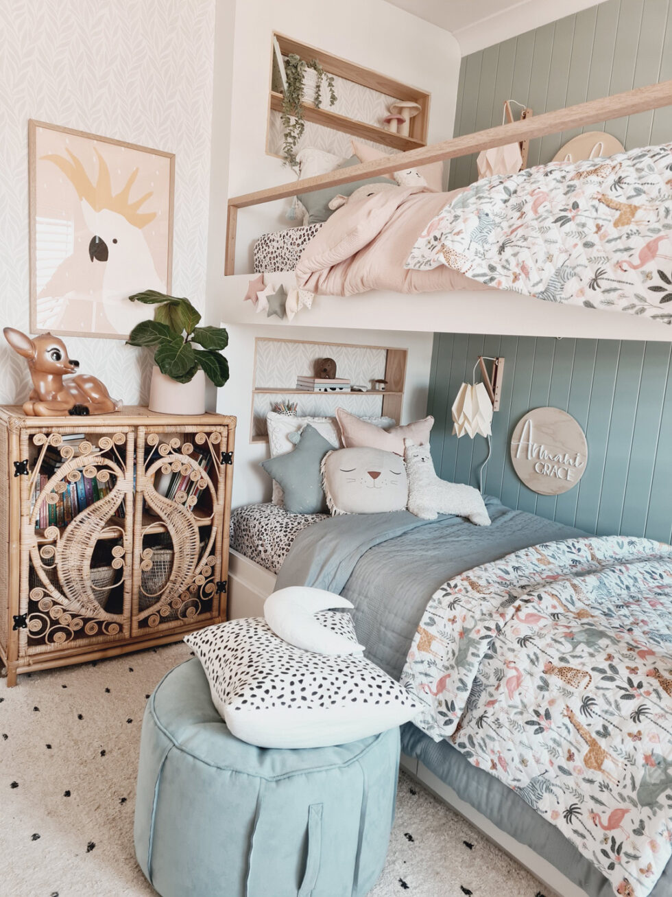 ASHA AND ARMANI'S SHARED GIRLS' ROOM WITH A BUNKBED - Kids Interiors