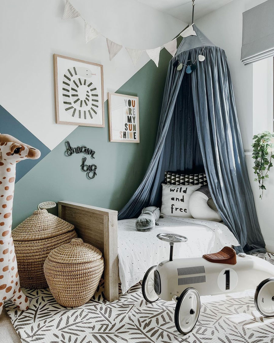blue canopy for kids room